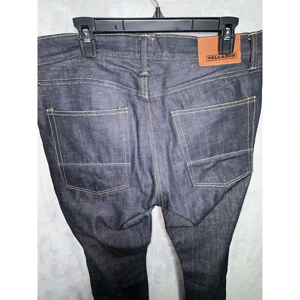 Tellason Ankara White Oak Cone Selvedge Denim Jeans USA Straight Leg 36x34
